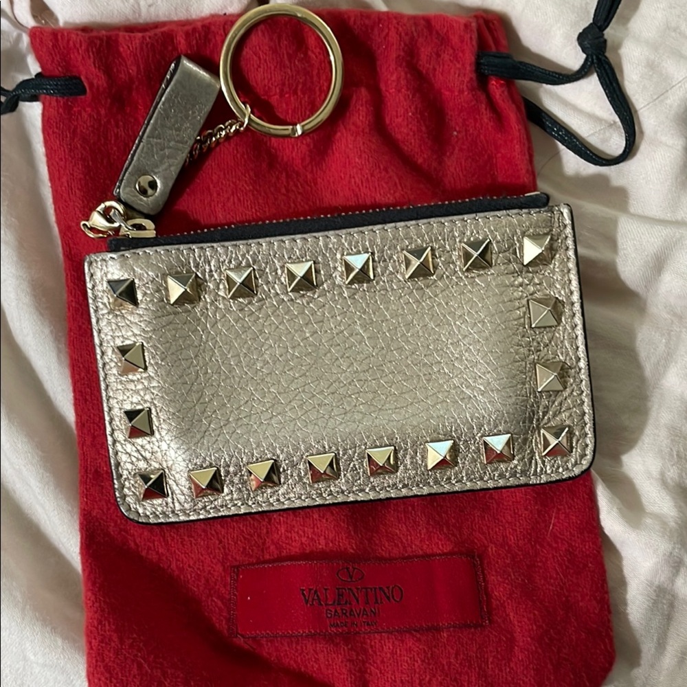 Valentino Silver Studded Wallet